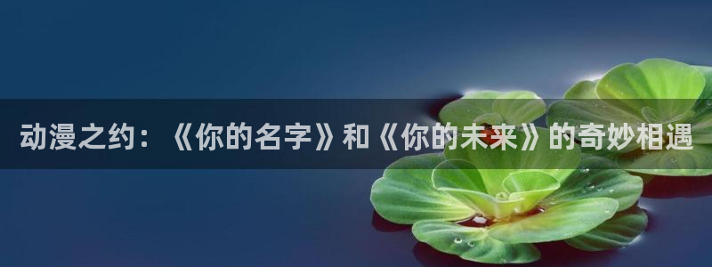 日本里番推荐：动漫之约：《你的名字》和《你的未来》的奇妙相遇